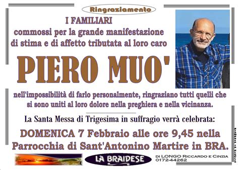 Piero Muò Necrologi IlCorriere net