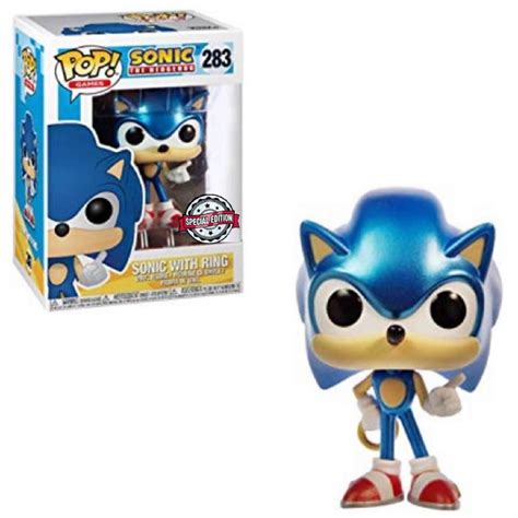 Funko Pop Sonic The Hedgehog Sonic With Ring 283 Metallic Exclusive