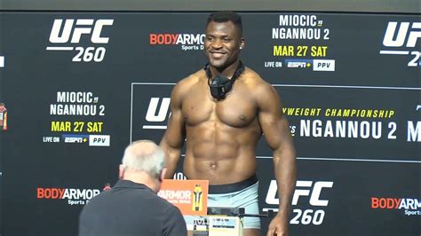 Ufc 260 Stipe Miocic Vs Francis Ngannou 2 Weigh In Mma Fighting