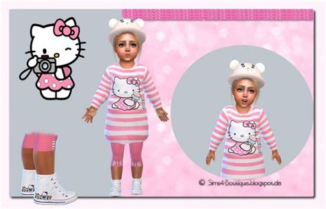 Sims4 Boutique Hello Kitty Dress And Tights Set 1 • Sims 4 Downloads