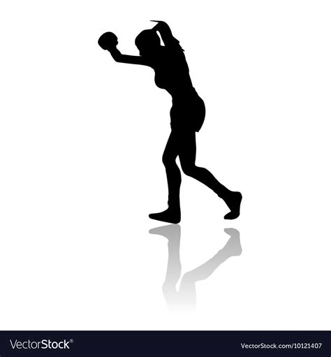 Boxer Woman Silhouette Royalty Free Vector Image
