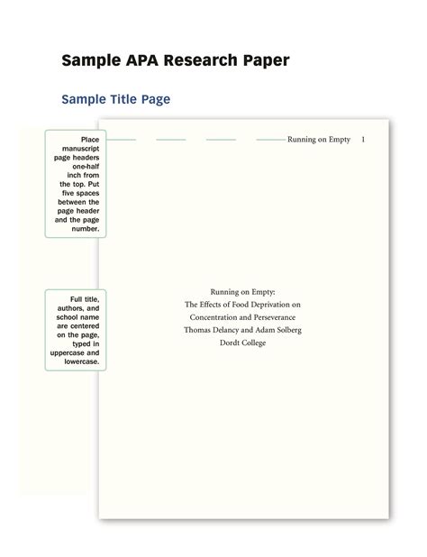 Sample College Apa Format Paper Apa Mathematics Libguides At St