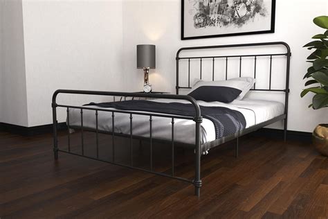 Dhp Wallace Metal Bed Full Size Frame With Underbed Storage Black