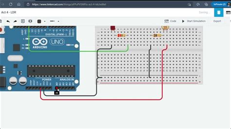 Tinkercad Arduino Tutorial Ldr And Led Youtube