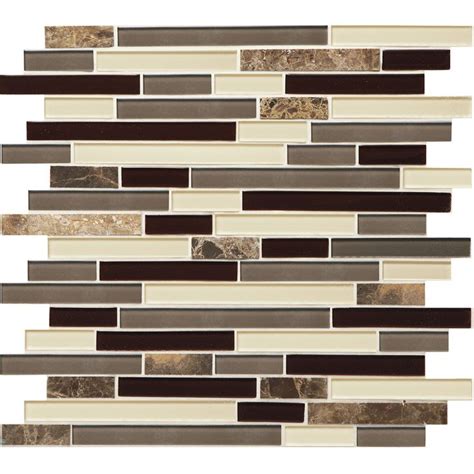 Achim home furnishings ftvwd23120 nexus self adhesive 20 vinyl floor tiles, 12 x 12, ash grey wood, piece (fіvе расk). Shop American Olean Chateau Emperador Mixed Material Mosaic Indoor/Outdoor Wall Tile (Common: 12 ...
