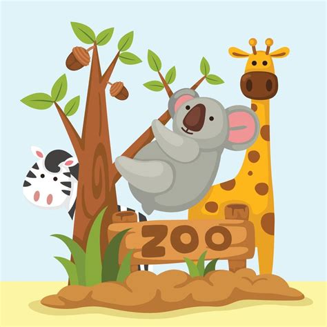 Animal Zoo Vector 3204171 Vector Art At Vecteezy