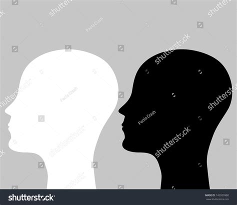Two Silhouettes Human Head Stock Photo 145959980 Shutterstock
