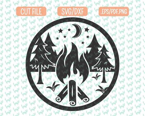 Camping Svg Dxf Eps Png Files For Cutting Machines Cameo Or Etsy