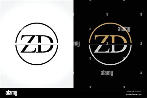 Initial Zd Logo Design Vector Template Creative Letter Zd Business