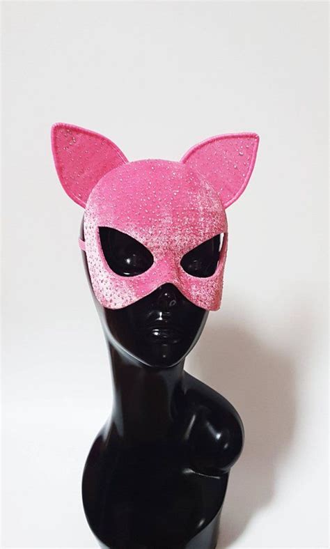 Catwoman Mask Pink Cat Mask Pink Panther Mask Sexy Etsy Uk