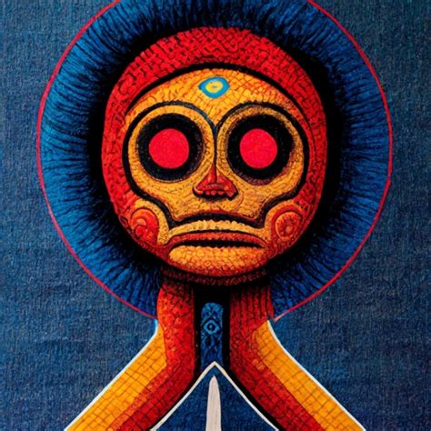 Huichol Native Art Depicting Story Of First Contact Midjourney Openart