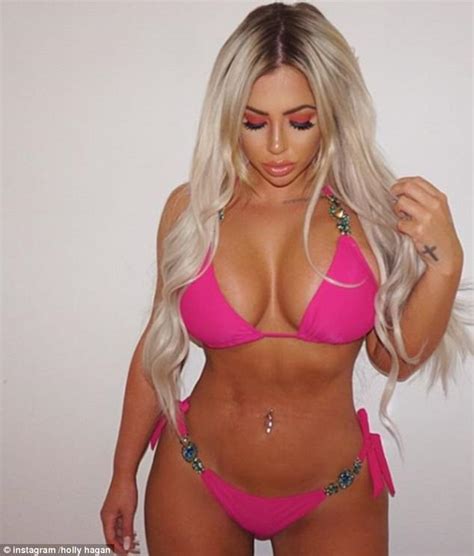 Geordie Shores Holly Hagan Exhibits Her Busty Assets In Pink Bikini Daily Mail Online