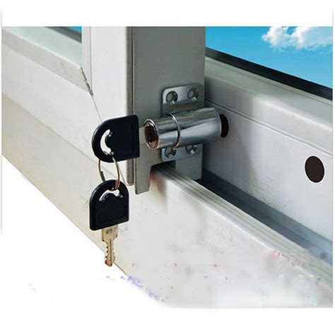 Generic 5pcs White Sliding Window Lock With Key Child Safety Protection