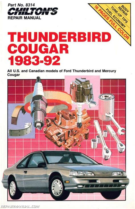 1983 1992 Chilton Ford Thunderbird Cougar Repair Manual