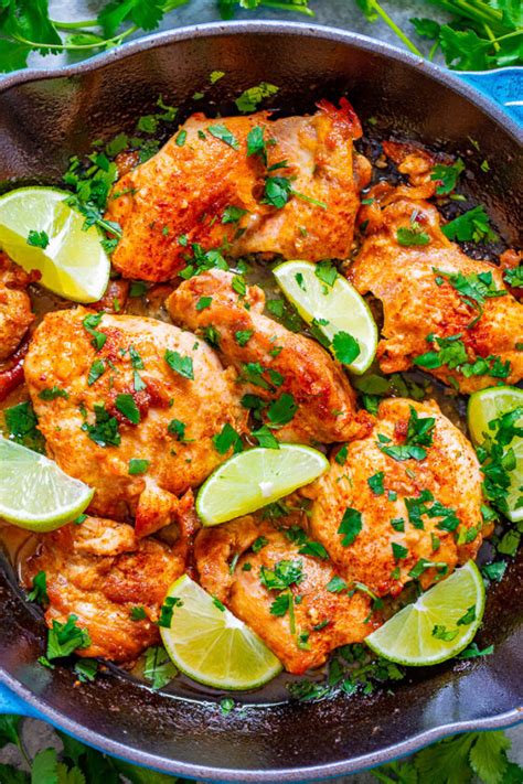 Baked Cilantro Lime Chicken Thighs Averie Cooks