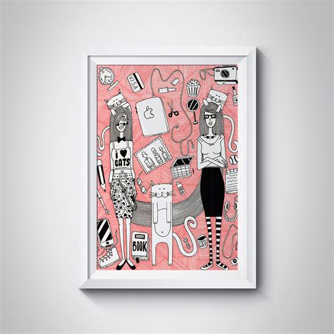 Girls Cats And Other Cool Stuff On Behance