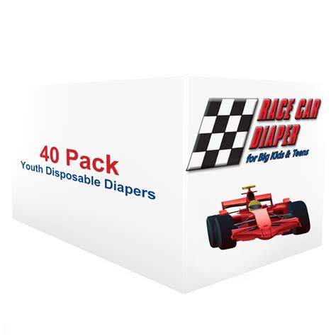 40 Pack Race Car Diapers Undercarewear