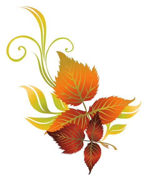 Fall Leaves Deco PNG Clipart Picture | Fonts | Pinterest | Fall leaves, Leaves and Pine cone