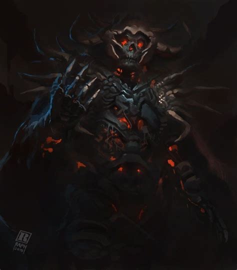 Skeleton Lord Skeleton Lords Game Concept Art Fantasy Demon