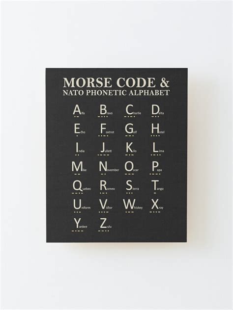 Morse Code And Phonetic Alphabet Mounted Print By Rogue Design
