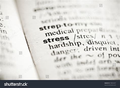 Dictionary Definition Word Stress Stock Photo Shutterstock