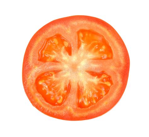 Tomato Slice Isolated On White Backgroundfresh Tomatoes Slices Stock