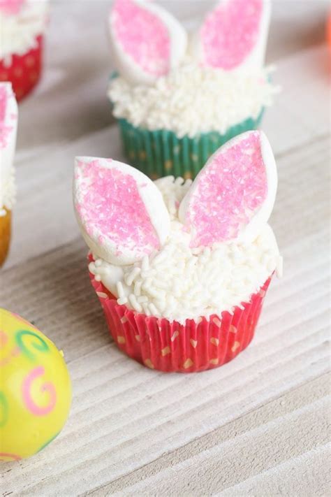Bunny Ear Cupcakes Recipe Cute Easter Desserts Easter Bunny Cupcakes Easy Easter Desserts