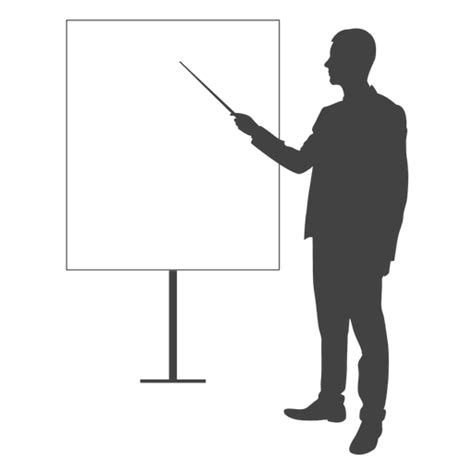 Businessman Pointing Presentation Board Transparent Png And Svg Vector File