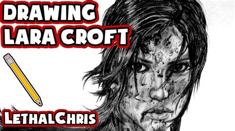 Lara Croft Drawing Tomb Raider Fan Art Time Lapse Youtube