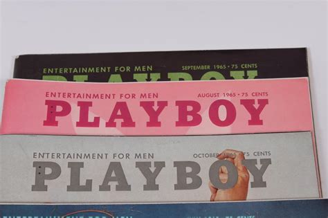 Lot Playboy Magazines 1965 Lot Of Five