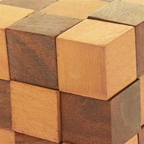 Wooden Puzzle Cube Game Sheesham And Papri Wood 5x5x5