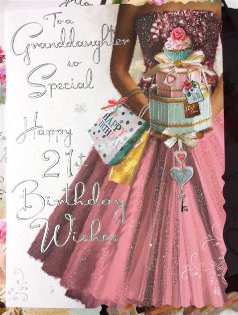 To A Granddaughter So Special Happy 21st Birthday Wishes Beautiful 21 Card Ebay In 2021