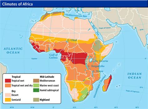 Africa has a mixture of different climates which are very much dependent on rainfall. 1.what two climates types dominate most of northern,eastern and southern Africa????
