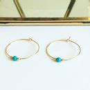 Turquoise Gold Filled Hoops By Ilona Maria Jewellery