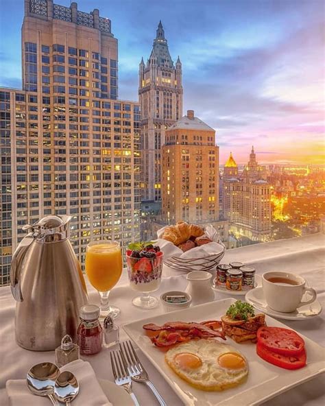 Breakfast In New York 💙 On We Heart It Beautiful Places To Travel Dream Vacations Luxury Life