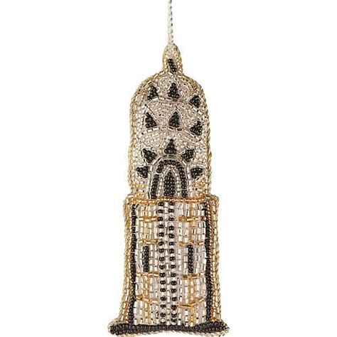 Chrysler Building Beaded Ornament Silvermulti Chrysler Building