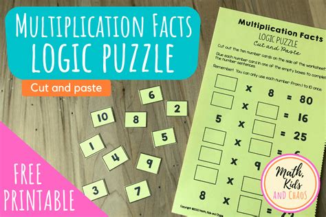 Multiplication Facts Puzzle Math Kids And Chaos Hands On