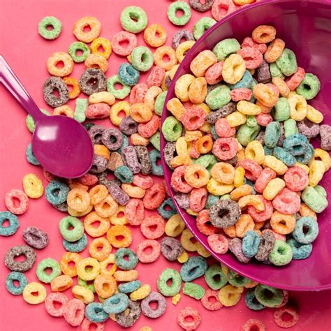 Free Photo Delicious And Nutritious Fruit Cereal Loops And Spoon