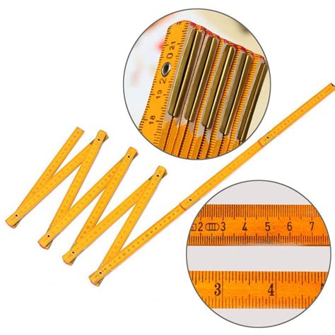 Hot Sale Diy Measuring Folding Ruler Multifunctional Wooden Yard Stick