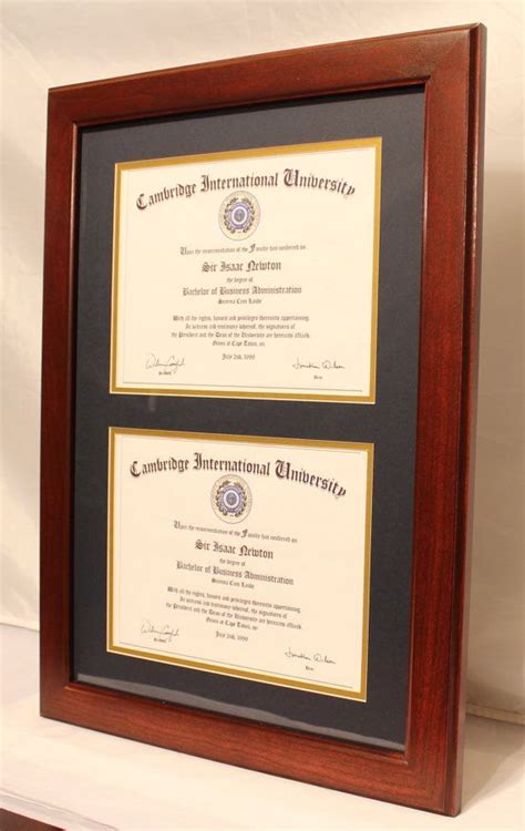 Double Diploma Frames Are A Great Way To Save Money And Improve The