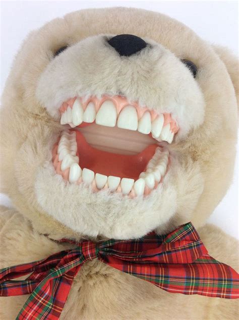 Teddy Bear Teeth One Of A Kind Full Set Mouth Creepy Plush Dentist Gag