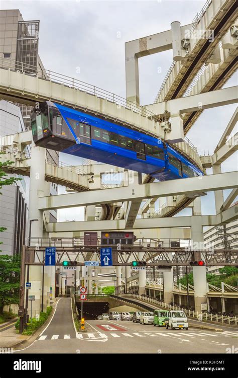 Japan Chiba City Hanging Monorail Stock Photo Alamy