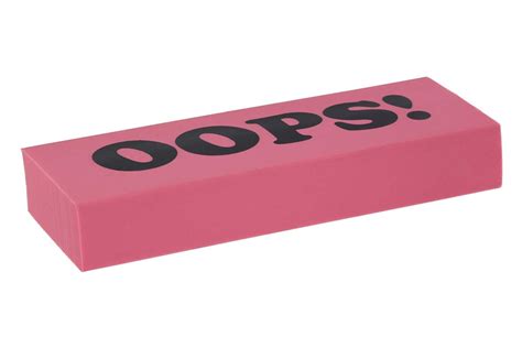 Ram Pro Large Jumbo Pink Eraser Oops Print Soft Rubber New Walmart Com