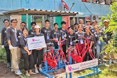 พนักงานใหม่กลุ่มไทยออยล์ประดิษฐ์จักรยานลำเลียงน้ำมอบให้โรงเรียน - โพสต์ ...