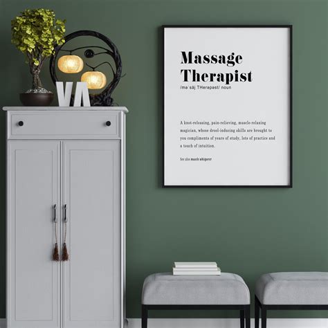 Massage Therapist Definition Printable Wall Decor And T Etsy