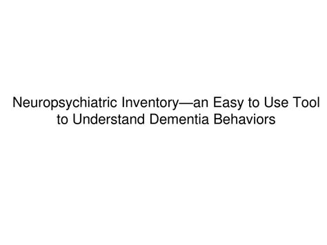 Ppt Understanding And Preventing Dementia Behaviors Powerpoint