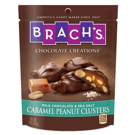 Brachs Chocolate Creations Milk Chocolate And Sea Salt Caramel Peanut