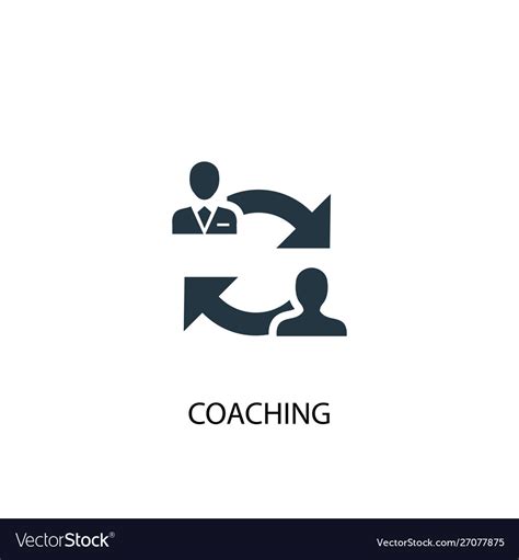 Coaching Icon Simple Element Royalty Free Vector Image