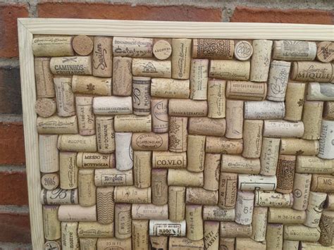 Cork Notice Pin Board Using Re Cycled Used Wine Corks In A Etsy
