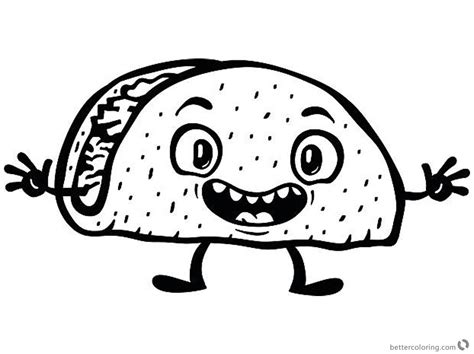 All easytatt temporary tattoos are packaged and enclosed in a storage pouch. Taco Coloring Page Surprise Taco Picture - Free Printable ...